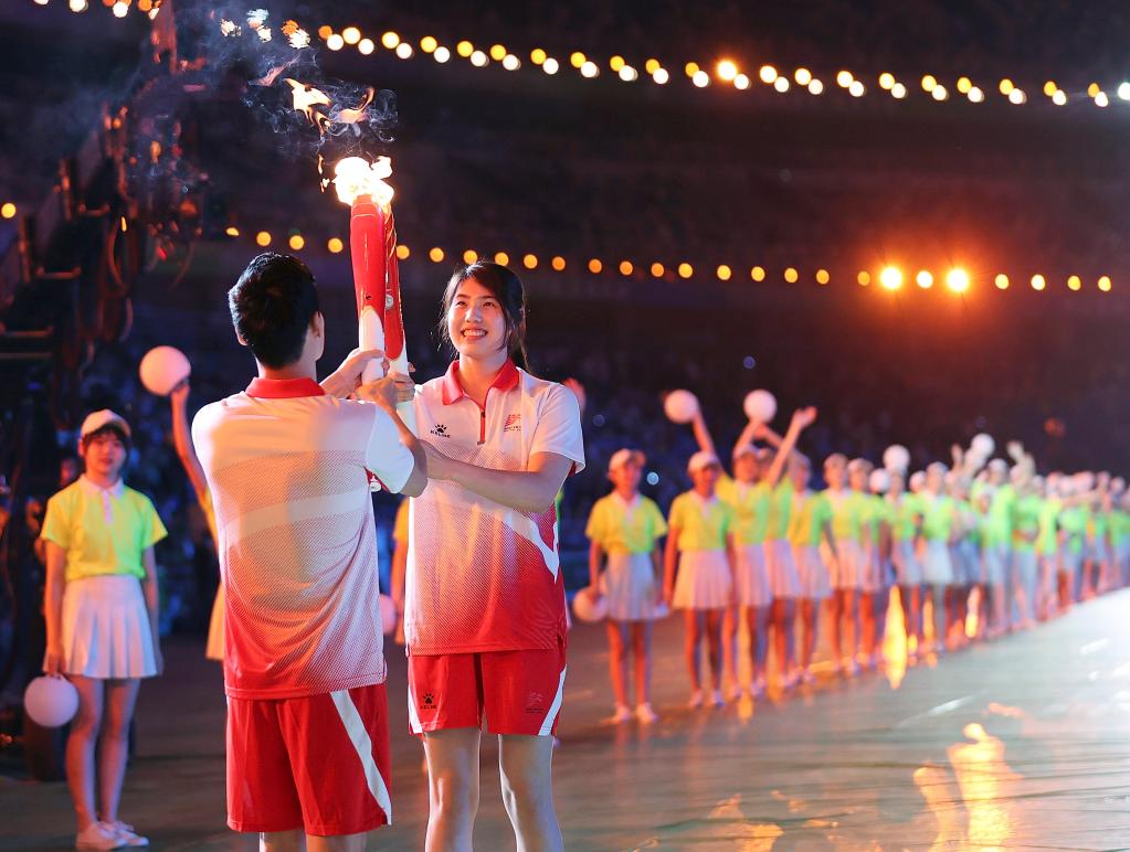 第十四届全运会主火炬点燃记